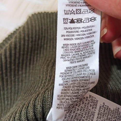 Primark ribbed midi dress No XL, olive green