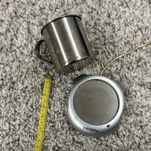 Pearl Electric Mug Warmer USB with Metal Mug used