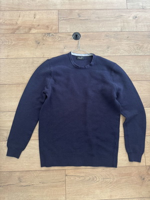 Zara men's long sleeve shirt used, navy blue, XL