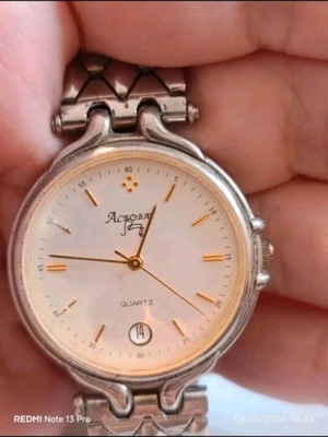 Vintage wristwatch used, gray, collectible