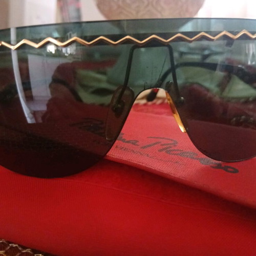 Paloma Picasso sunglasses used, black and gold