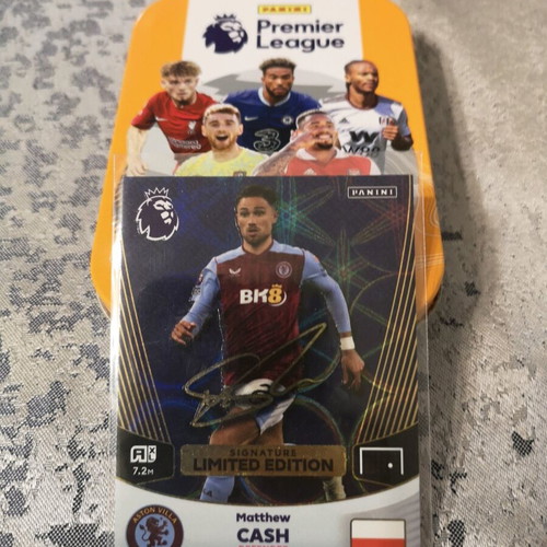 Matty Cash Signature Limited Edition Premier League 2024 card like new