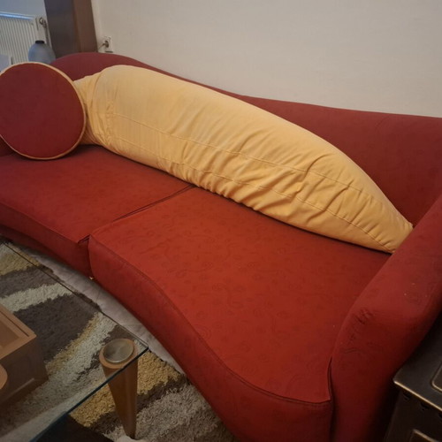 Sofa set like new, two pieces with cushions and two coffee tables