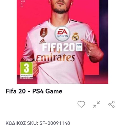 FIFA20 for Sony PS4 like new