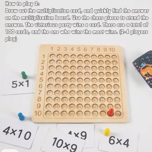 Montessori wooden multiplication math game like new