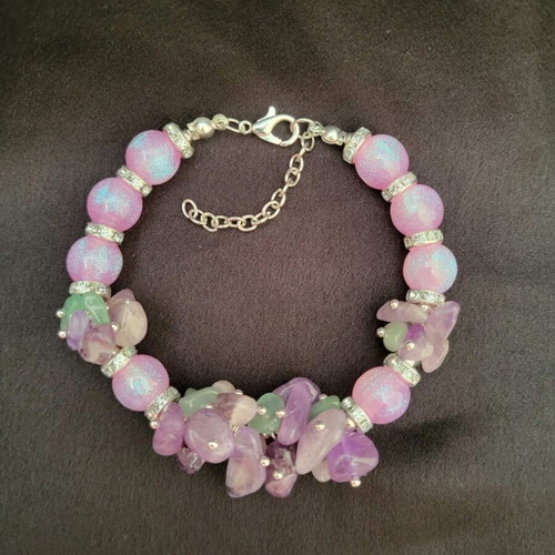 Bracelet handmade from natural stones