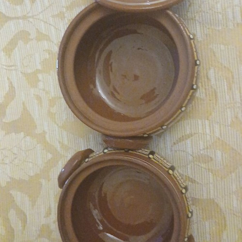 Clay Individual Giouvetsakia / Casseroles with Lid, set of 2