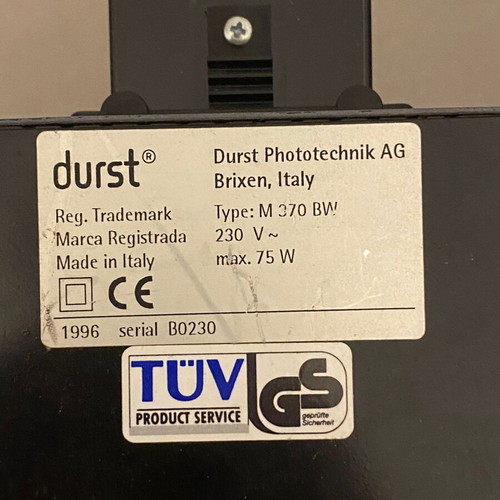 Durst M370 BW enlarger used for darkroom photography