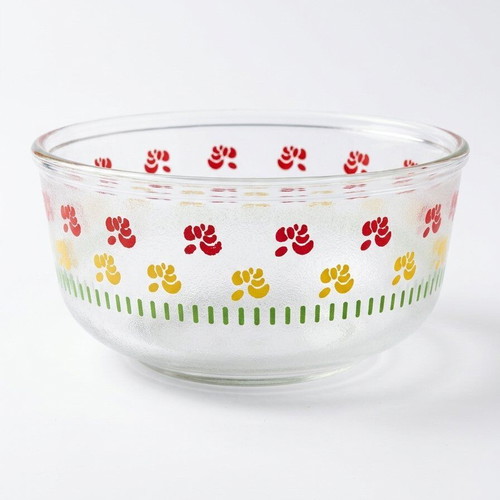 Glass bowl new with designs for breakfast or dessert