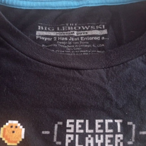 The Big Lebowski Collectible T-shirt Threadless Retro 8-Bit Pixel Art Size M