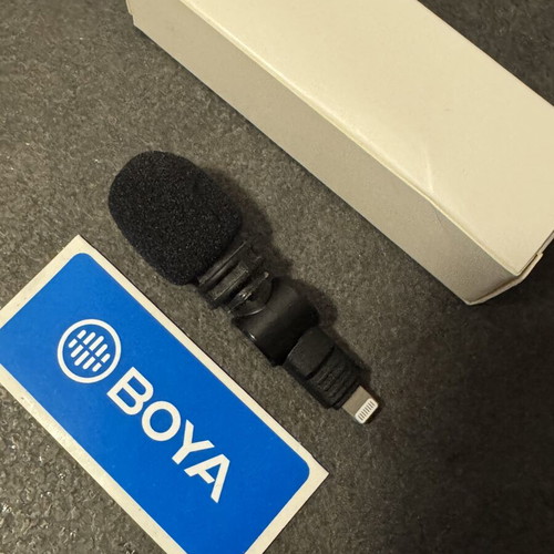 Boya Microphone for iPhone used, compatible up to iPhone 14 Pro Max