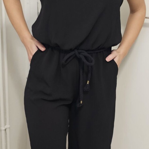 Black one-piece pants like new, thin fabric, size S