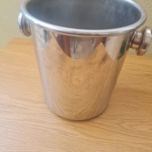 Mepra inox ice bucket vintage used, Italy 1975
