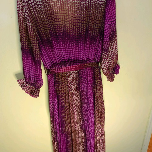 Midi wrap polka dot dress Dress2unDress like new, purple, size Small/Medium