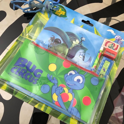A Bug’s Life school set new with pencil case and accessories Disney Pixar 1998 vintage