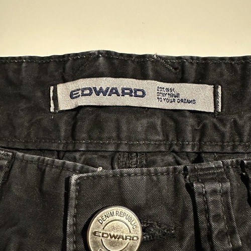 Edward Jeans black cargo bermuda shorts used, size S