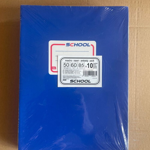 B5 Classic Blue Ruled Notebook 50 Sheets Pack of 10 New