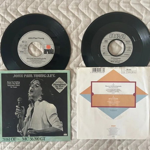 45 RPM record collection like new, lot of 14 discs