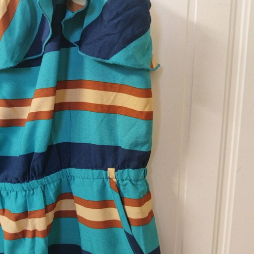 Peacocks summer dress like new, blue and brown