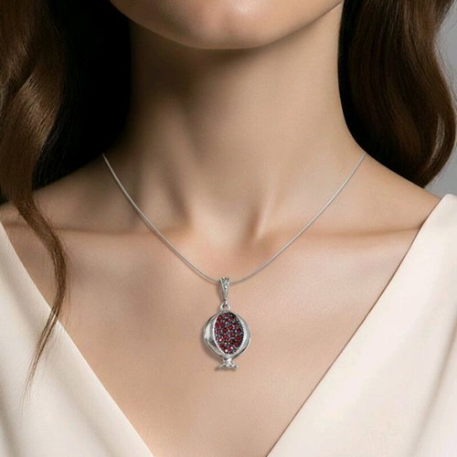 Pomegranate Pendant sterling silver 925 brand new