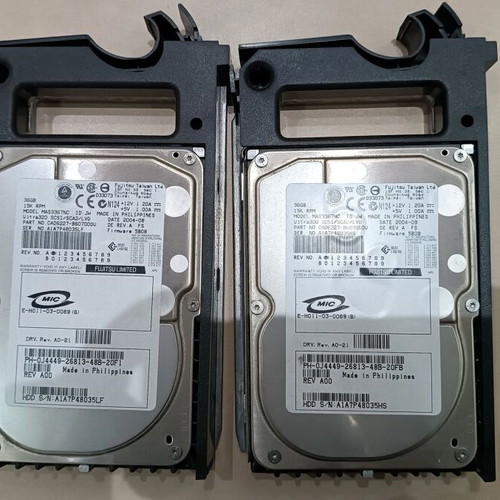 Fujitsu MAS3367NC 15K 36GB Ultra 320 SCSI used with Dell tray