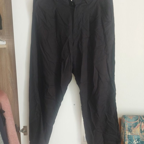 Nautica women's black fabric pants with elastic waistband, size small