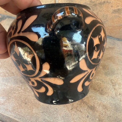 Ceramic pot from 1930 like new with handles 15cm x 10cm