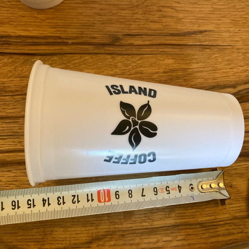 Coffee Island reusable cups set of 2 new with lid 473ml