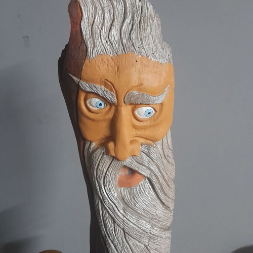 Handmade woodcarving figure new from natural wood