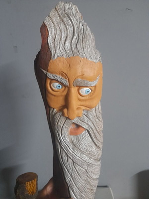 Handmade woodcarving figure new from natural wood