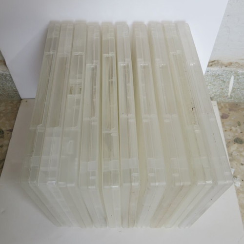 DVD cases double used, pack of 10, white, standard thickness