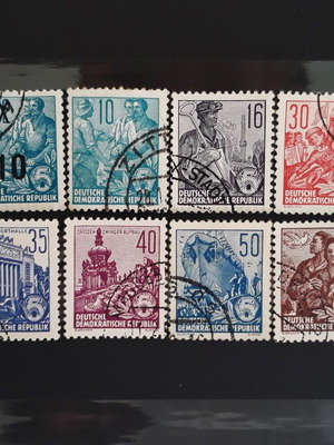 Γερμανία DDR 1953-59, προπαγανδιστικό σετ 8 γραμματοσήμων σαν καινούργιο
