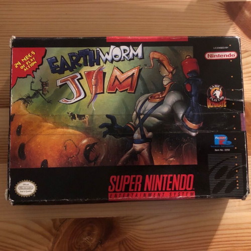 Nintendo SNES Earthworm Jim used NTSC CIB