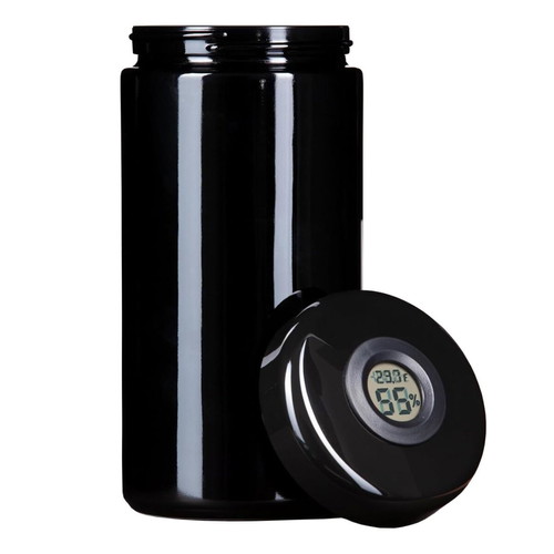 Bonjume Glass Jar 500 ml with Hygrometer, UV Protection, Hermetic Lid