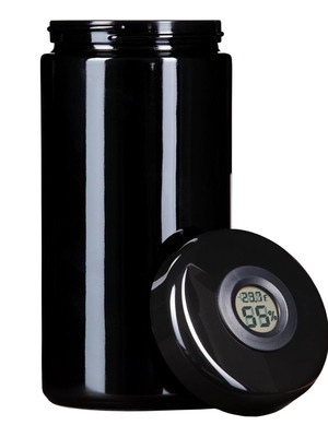 Bonjume Glass Jar 500 ml with Hygrometer, UV Protection, Hermetic Lid