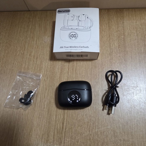 Nerunsa J66 True Wireless Earbuds new, black