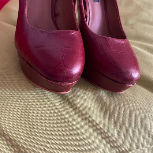 Zara burgundy heels used, size 37, cruise collection