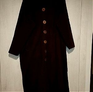 90s vintage καφέ παλτό XL