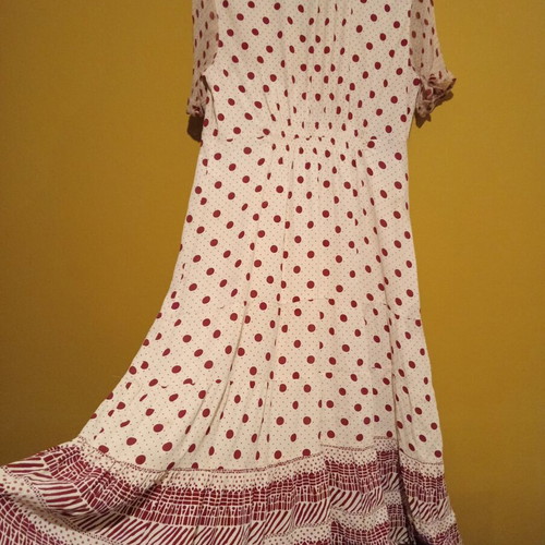Noa Noa Baby Doll Dress new, 100% viscose, size M, burgundy beige