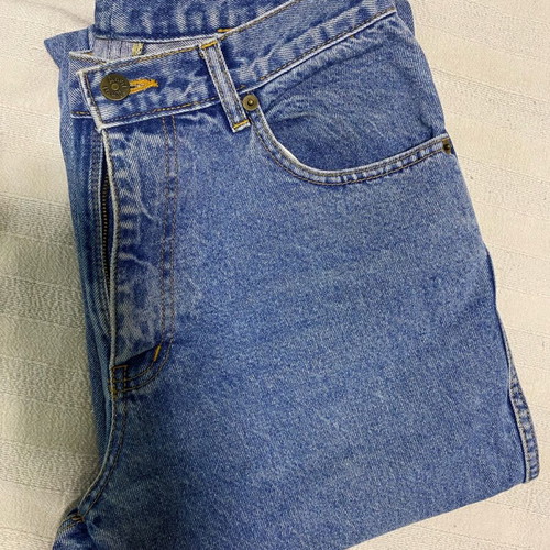 Women's high-waisted vintage jeans used, blue, size L