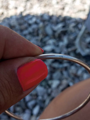Silver Hoop Earrings 925, large diameter