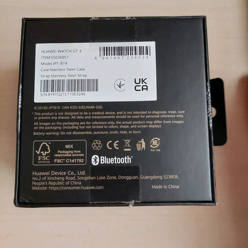 Huawei Watch GT 3 like new with bracelet, stand, charger, and box