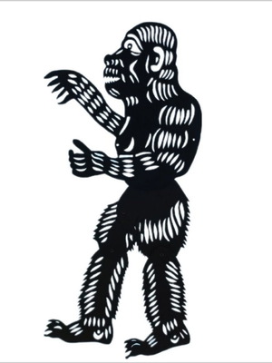 Gorillas handmade figure on Bartoli cardboard, new