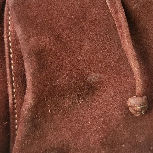 Thiros vintage suede leather backpack like new, brown and red