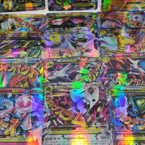 Pokemon Mega Evolution EX Holographic Foil Card Set, 60 pcs