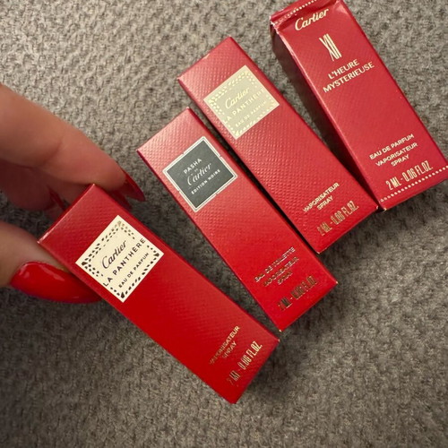 Cartier tester 2 ml new, 2 La Panthere, 1 L’Heure Mysterieuse, 1 Pasha Edition noire