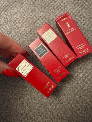 Cartier tester 2 ml new, 2 La Panthere, 1 L’Heure Mysterieuse, 1 Pasha Edition noire