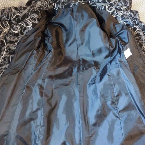Sandro Ferrone Italian Wool Coat like new, size S, black bouclé texture