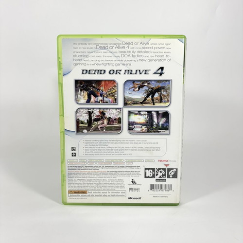 Dead or Alive 4 Xbox 360 game used, complete with manual