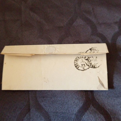 French letter from 1872 with Demeter stamp used